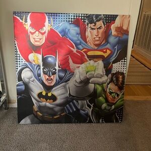 Superhero art canvas.